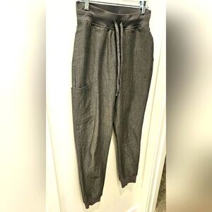 Women's Gray Jogger Track Pants with Drawstring Waist